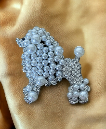 Poodle brooch