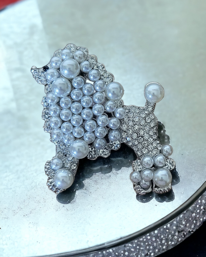 Poodle brooch