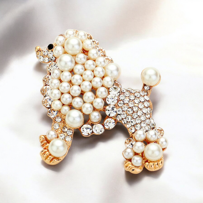 Poodle brooch